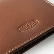 Heritage Dynamic Graphic Leather Card Holder - Brown