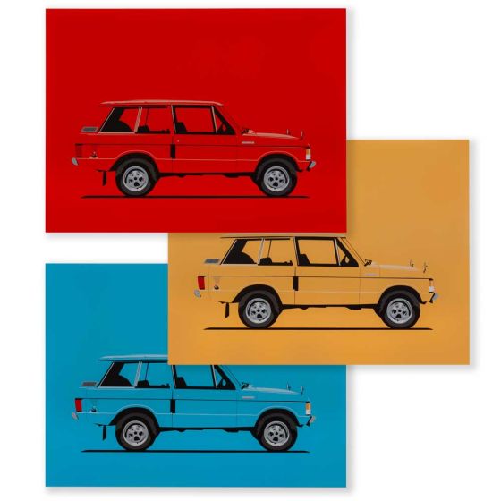 Limited Edition Range Rover Classic Artwork - Set of Three (300 x 400mm) 