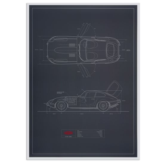 Limited Edition Jaguar E-Type Artwork (700 x 500mm)